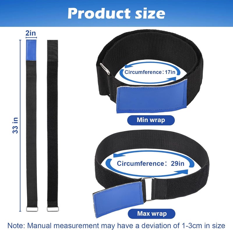 PIHIL Ladder Rack Tie Down Straps, Multipurpose Securing Straps, Reusable and Adjustable, with Nylon Hook and Loop, for Ladder, Car, Truck or Boat, 33'' x 2'', 4 Pack - Image 2